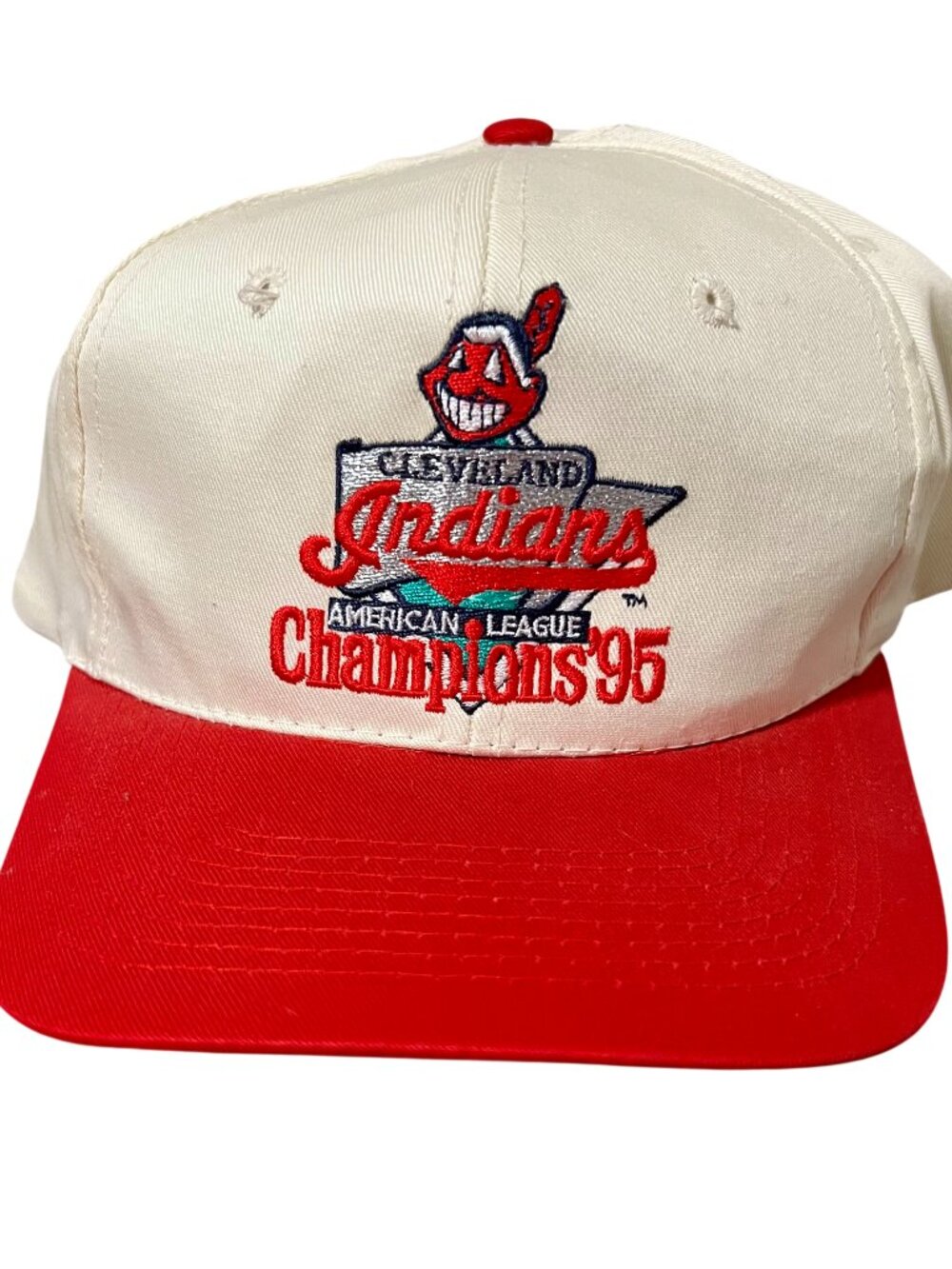Cleveland Indians 1995 American League Champs Vintage Snapback Hat, Unisex